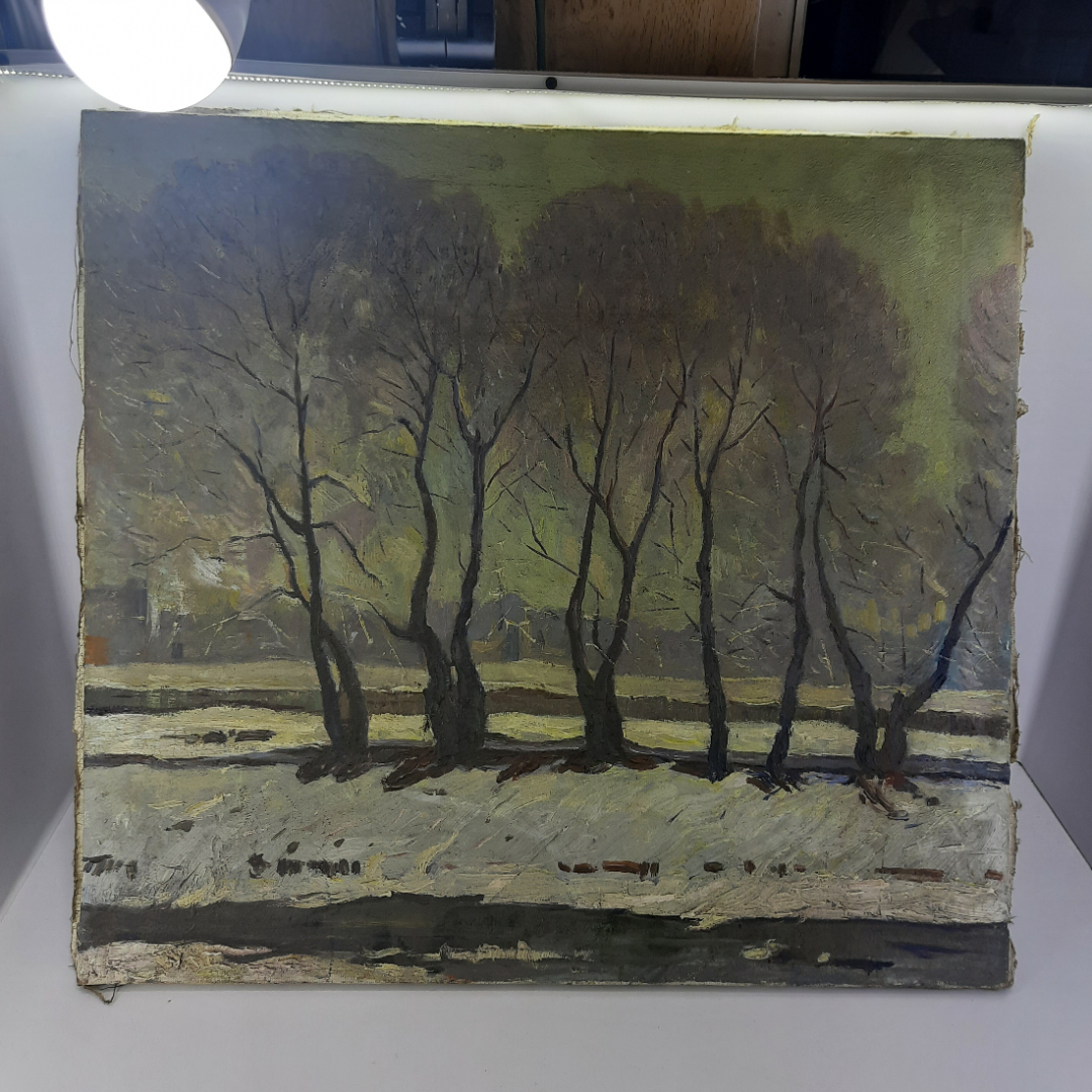 Картина-пейзаж "Ивушки над Орликом", холст, масло, 65х60 см.. Картинка 1